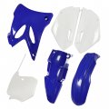 Abs Plastic Side Cover Fairing Kit Replacement For Yz85 Excluding Japanese Produced 2002-2014 Dirt Bike Blue White