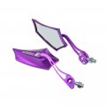 Etopar Purple Motorcycle Scooter Bike 8 10mm Screw Rear View Side Mirror Atv Sport Rearview Universal Handle 360 Degree 