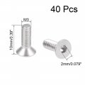 Uxcell M3x10mm Flat Head Machine Screws Inner Hex Screw 304 Stainless Steel Fasteners Bolts 40pcs