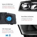 2003-2006 Chevy Silverado 1500 2500 3500 Headlights Matte Black Housing Driver And Passenger Side