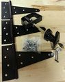 Doors Hardware Door Kit T Handle Lock 6 Hinges Screws For Shed Gate Playhouse 