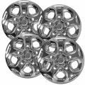 Oxgord 17 Inch Bolt-on Hubcap For 2010-2012d Fusion Set Of 4 Wheel Covers For Chrome Abs Wheels- Auto Tire Replacement Exterior 