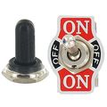 Etoparsa 3 X Heavy Duty 20a 125v 15a 250v Spdt Terminal Pin On Off Momentary Rocker Toggle Switch Flick Metal Waterproof Cap 