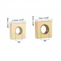 Uxcell Square Nuts M4x7mmx2mm And M3x5 5mmx2mm Yellow Zinc Plated Metric Coarse Thread Assortment Kit 150 Pcs