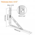 Uxcell Shelf Brackets 2pcs 8 X 0 Stainless Steel Solid Triangle Bracket With Screws Removable Support L For Diy Floating Table
