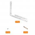 Uxcell Shelf Brackets 2pcs 8 X 0 Stainless Steel Solid Triangle Bracket With Screws Removable Support L For Diy Floating Table