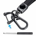 Saeeko Genuine Leather Car Keychain Ring Accessories Key Chain Keyring For Football Fans Business Gift Birthday Present 