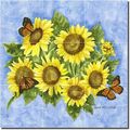 Sunflowers By Sara Mullen Flowers Floral Ceramic Tile Mural 12 75 X Kitchen Shower Backsplash 