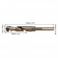 Uxcell Reduced Shank Twist Drill Bits 17mm High Speed Steel 6542 With 10mm For Stainless Alloy Metal Plastic Wood