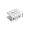 Uxcell Glass Shelf Brackets Stainless Steel Clamp Clip Holder Rectangle For 6-8mm Thickness 2pcs
