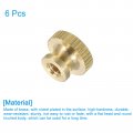 Uxcell Knurled Thumb Nuts 6pcs M4 X D12mm H8mm Brass High Head Through Hole With Collar Round Knobs Fasteners For 3d Printer