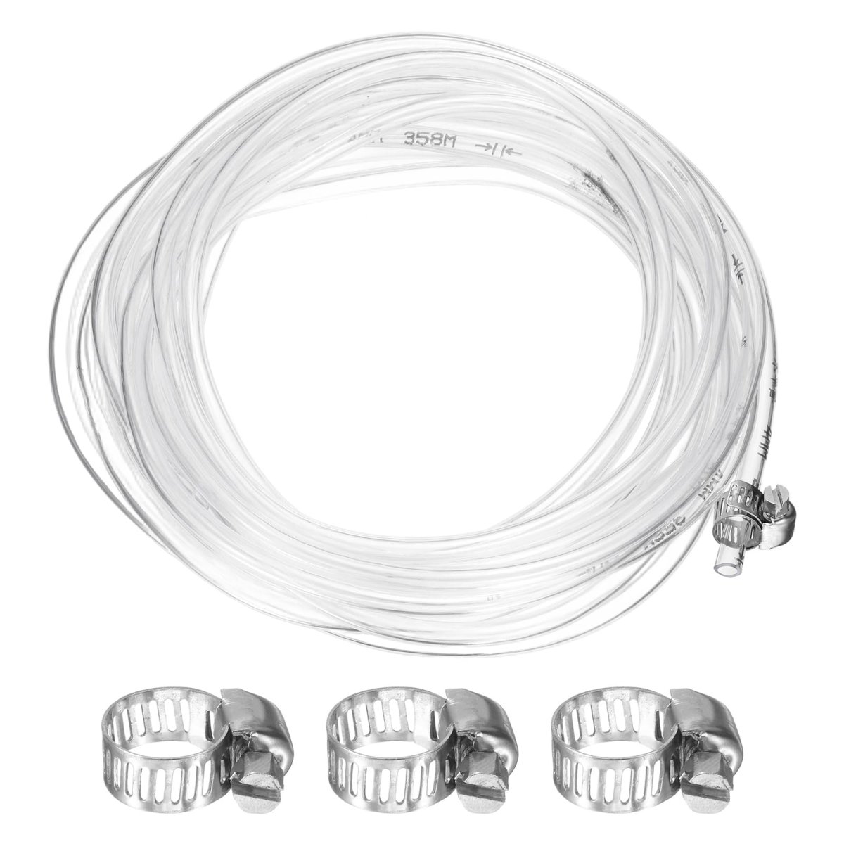 Pvc Clear Vinyl Tubing 0 16 Id 24 Od 4 Ft Length Tube Drain Hose Water Pump Irrigation Pipe Plastic With Clamps For Oil
