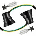 Caltric 2x Left And Right Headlight Socket Cord Bulb For Compatible With Yamaha Wolverine Yfm350fx 4x4 1995-1999