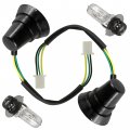 Caltric 2x Left And Right Headlight Socket Cord Bulb For Compatible With Yamaha Wolverine Yfm350fx 4x4 1995-1999