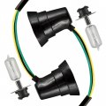 Caltric 2x Left And Right Headlight Socket Cord Bulb For Compatible With Yamaha Wolverine Yfm350fx 4x4 1995-1999