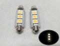 2 Pcs Marine Auto Rv Trailer Bus Vehicle Led Bulb Festoon Type Warm White Light 