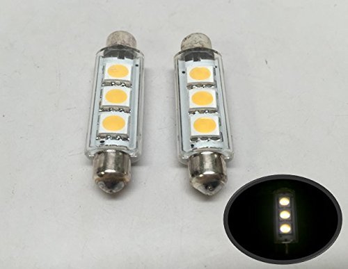 2 Pcs Marine Auto Rv Trailer Bus Vehicle Led Bulb Festoon Type Warm White Light