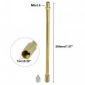 X Autohaux 2pcs 200mm 7 87 Long Brass Auto Tire Valve Extension Adaptor Air Tyre Stem Extender Inflation Stright Bore For Car