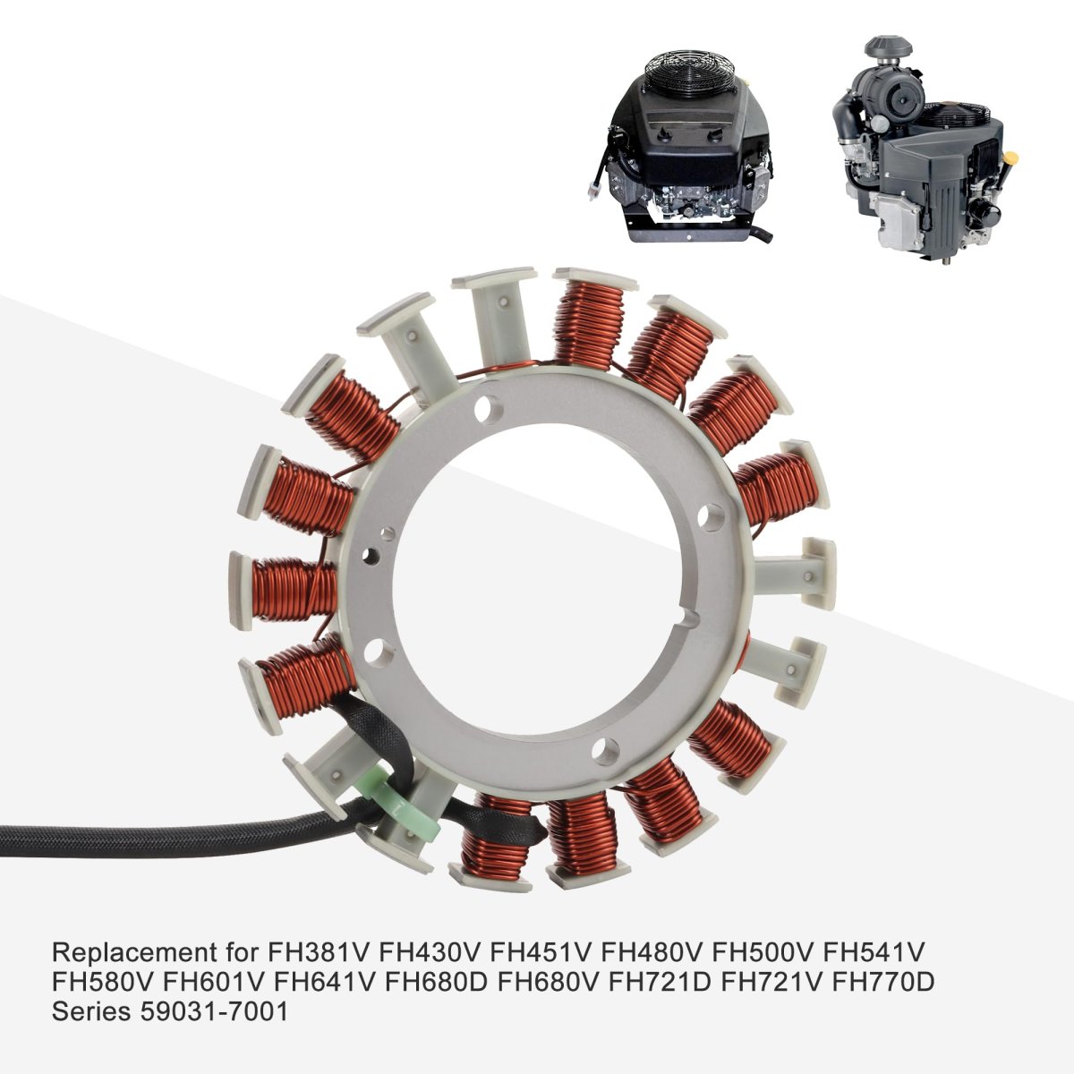 59031-7009 59031-7001 59031-7014 18 Coil 2 Wire Ignition Charging Stator Replacement For Fh381v Fh451v Fh541v Fh680v Fh580v
