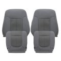 4-piece Steel Gray 1s 2s 3s Front Driver Passenger Bottom Top Lean Back Replacement Cloth Seat Covers Custom Fit For Ford F250 