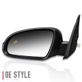 Hy1320257 Factory Style Driver Left Side Mirror Manual Folding Power Adjust Heated Glass Turn Signal Blind Spot Detection