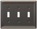 Amertac 149tttdb Chelsea Steel Triple Toggle Wallplate Aged Bronze 