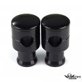 Httmt Hbs011-bk- Smooth Black Straight 2 Rise 1 25mm Mount Handlebar Risers Compatible With Most Motorcycle
