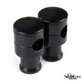 Httmt Hbs011-bk- Smooth Black Straight 2 Rise 1 25mm Mount Handlebar Risers Compatible With Most Motorcycle