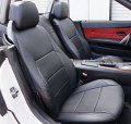 Iggee Black Artificial Leather Custom Made Original Fit Front Seat Covers Designed For 2003 2008 Bmw Z4 Not M Series 