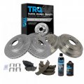 Front And Rear Ceramic Brake Pad Rotor Shoe Drum Kit With Parking Shoes For Kia Bka22108 Performance G Coated 