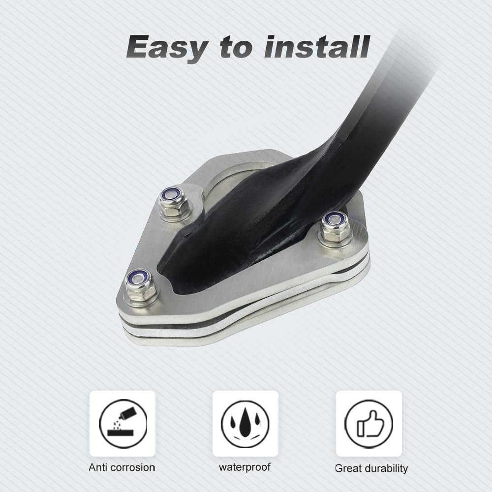 Motorcycle Kickstand Side Stand Extension Plate Pad For R1100rt 1995 2001 R1150r 2000 2006 R850r 1997 Cnc Machined Aluminum