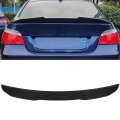 Psm Style Rear Trunk Spoiler Wing Carbon Fiber Fits For 2004-2010 Bmw 5-series M5 E60 Sedan Glossy Black Lip