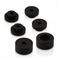 Ajp Distributors Solid Aluminum Rear Differential Diff Mounts Support Bushings Kit Black Compatible Replacement For 240sx S13 