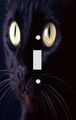 Midnight Black Cat Decorative Switchplate Cover 