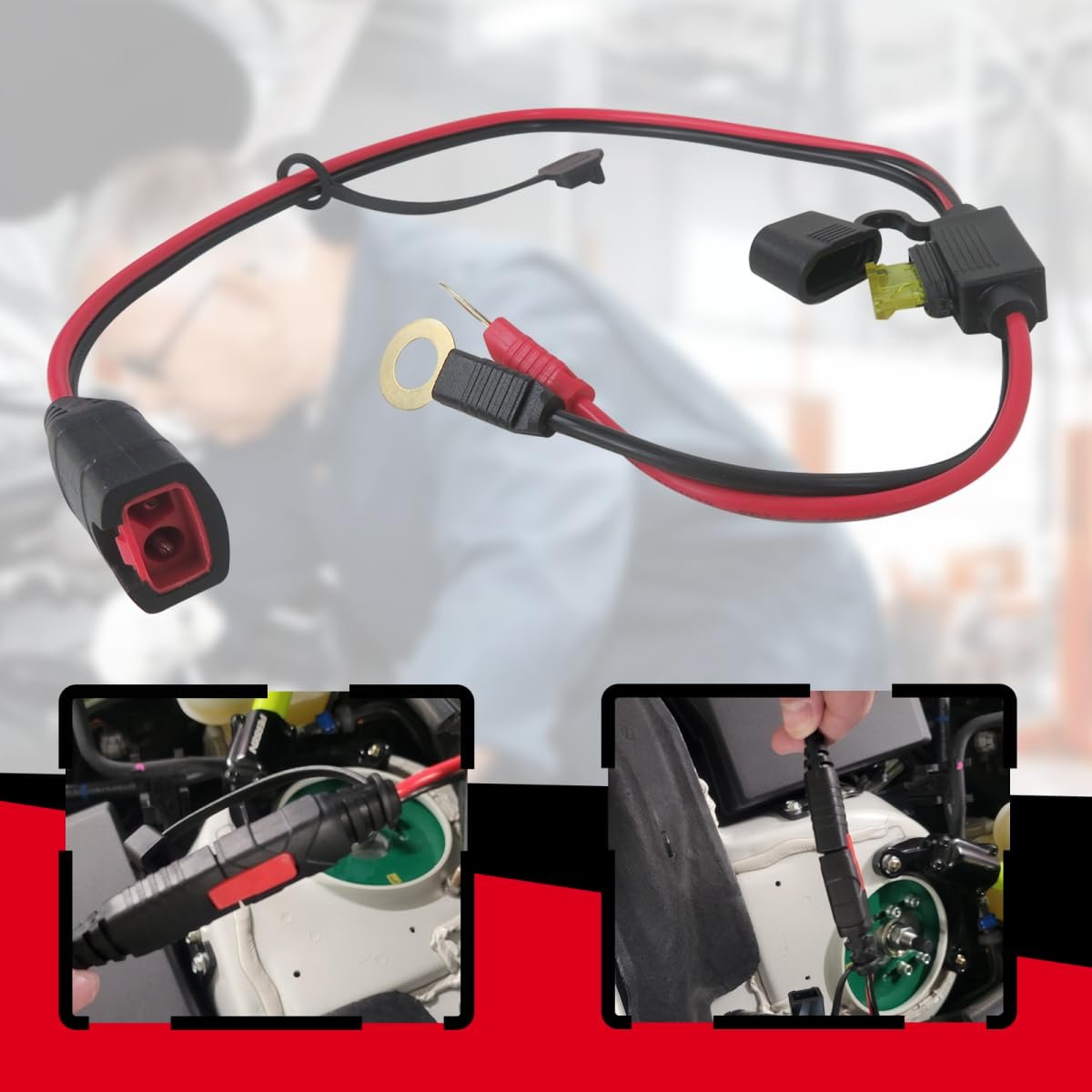 Wire Harness For Noco R Gc008 X-connect M10 3 8in Xl Eyelet Terminal Connector
