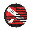 Vintage American Diver Down Flag Usa Scuba Diving Dive A Flower Tire Cover Wheel Protectors Weatherproof Universal 
