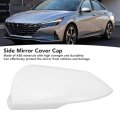 Car Rearview Mirror Covers Side Cover Cap Unpainted White Wing Weather Replacement For 2021 To 2023 Left