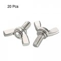Uxcell Wingbolt Butterfly Wing Thumb Hand Screws Bolts M6x12mm 1mm Pitch Carbon Steel 20pcs