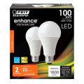 Feit Electric 100w A19 2700k Dimmable Enhance Led Bulb 2pk