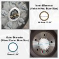 X Autohaux 4pcs Od 75mm To Id 66 6mm Aluminum Alloy Car Hub Centric Rings Wheel Bore Center Spacer