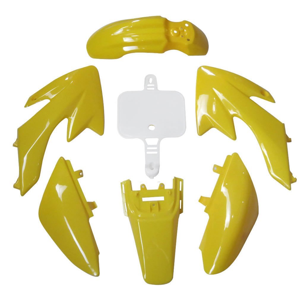 Lumix Gc Yellow White Center Plate Fairing Body Plastic Kit For 49cc 50cc 70cc 90cc 110cc 125cc Chinese Dirt Pit Bikes