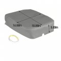Labwork Leather Center Console Lid Armrest Cover Replacement For 1500 2500 3500 2002-2008 Gray