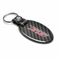 Ipick Image For Chevrolet Camaro Ss Black Real Carbon Fiber Oval Shape With Leather Strap Key Chain Keychain Official Licensed
