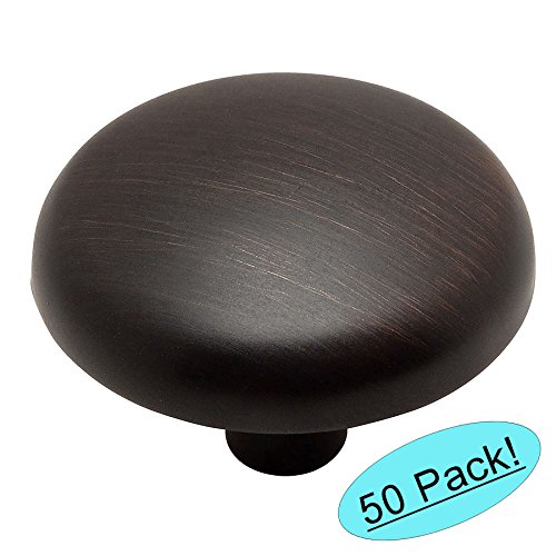 Cosmas 1701orb Oil Rubbed Bronze Cabinet Hardware Round Knob 1-1 8 Diameter 50 Pack