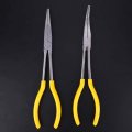 Long Nose Pliers Set 11 Inch 45 Degree Angle For Work Carbon Steel Grip Hand Tool
