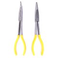 Long Nose Pliers Set 11 Inch 45 Degree Angle For Work Carbon Steel Grip Hand Tool