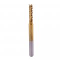 10 Pcs Titanium Coated 3 175mm 1 8 Shank 2 5mm Dia Engraving Bits Roughing Cutter Cnc Threading Milling Bit