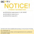 Ocpty 1 Remote Head Key For Honda Accord Lx S Sport Civic Lx Cr-v 2016-2018 Mlbhlik6-1ta