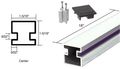 C R Laurence Crl Buffed Brite Anodized 18 Center Aluminum Counter Post 
