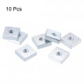 Uxcell Square Nuts M6x16mmx5mm Zinc-plated Metric Coarse Thread Assortment Kit 10 Pcs